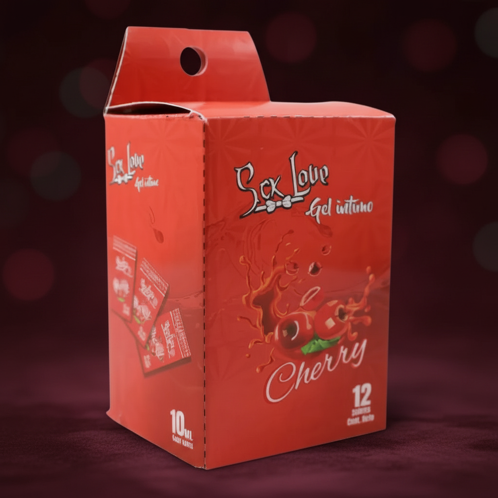 X1 Caja de 12 sachet lubricantes CHERRY 2